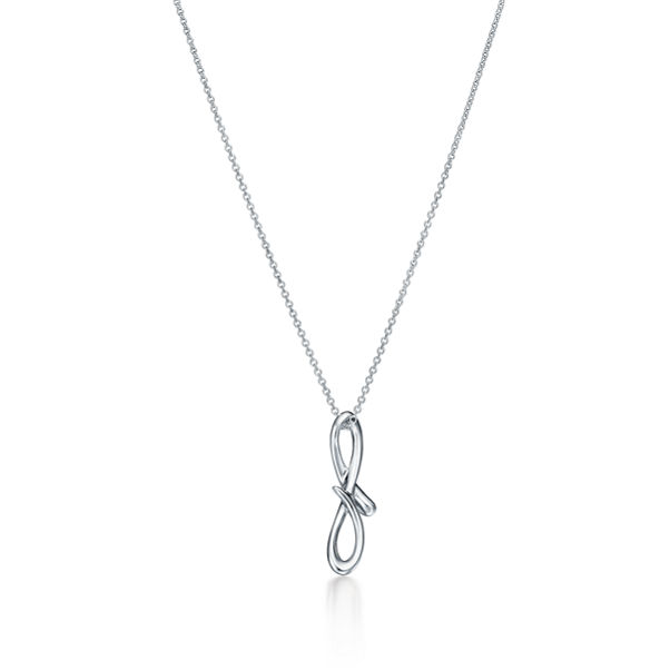 Elsa Peretti®:Alphabet Letter F Pendant in Silver, Small