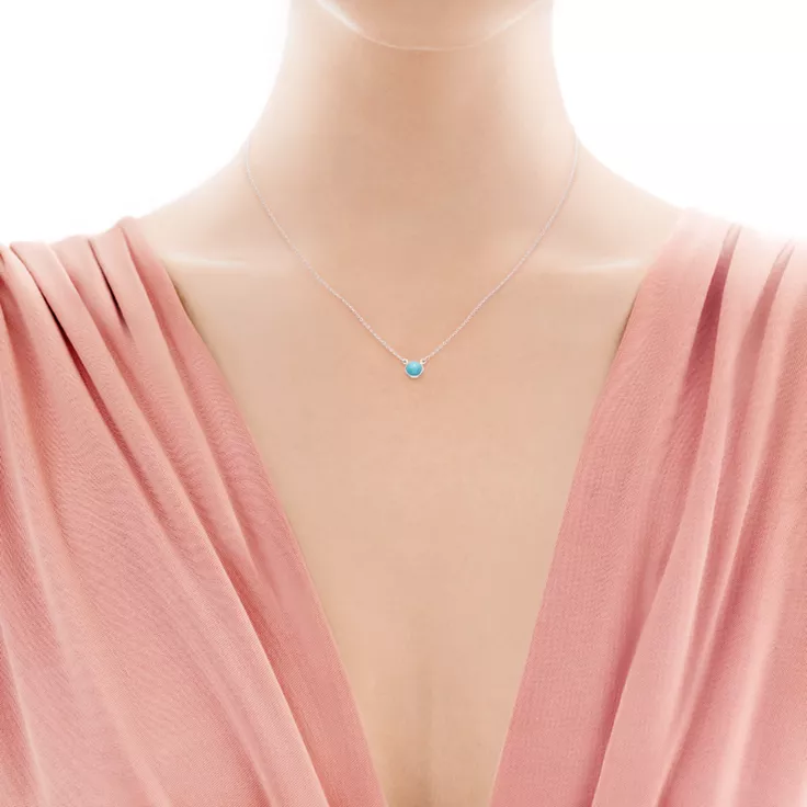 Elsa Peretti®:Color by the Yard Turquoise Pendant in Silver, 1