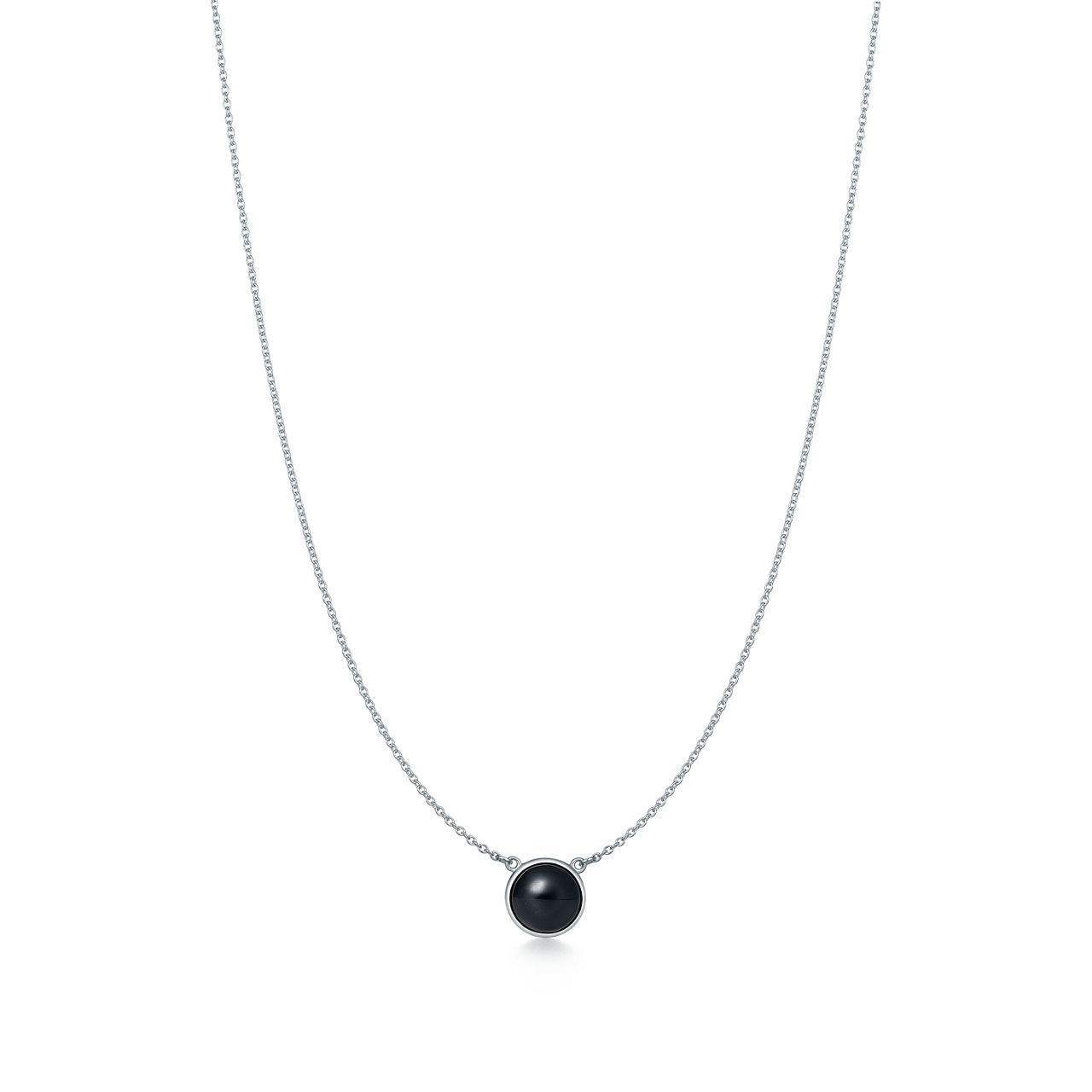 Elsa Peretti®:Color by the Yard Black Jade Pendant in Silver image number 0