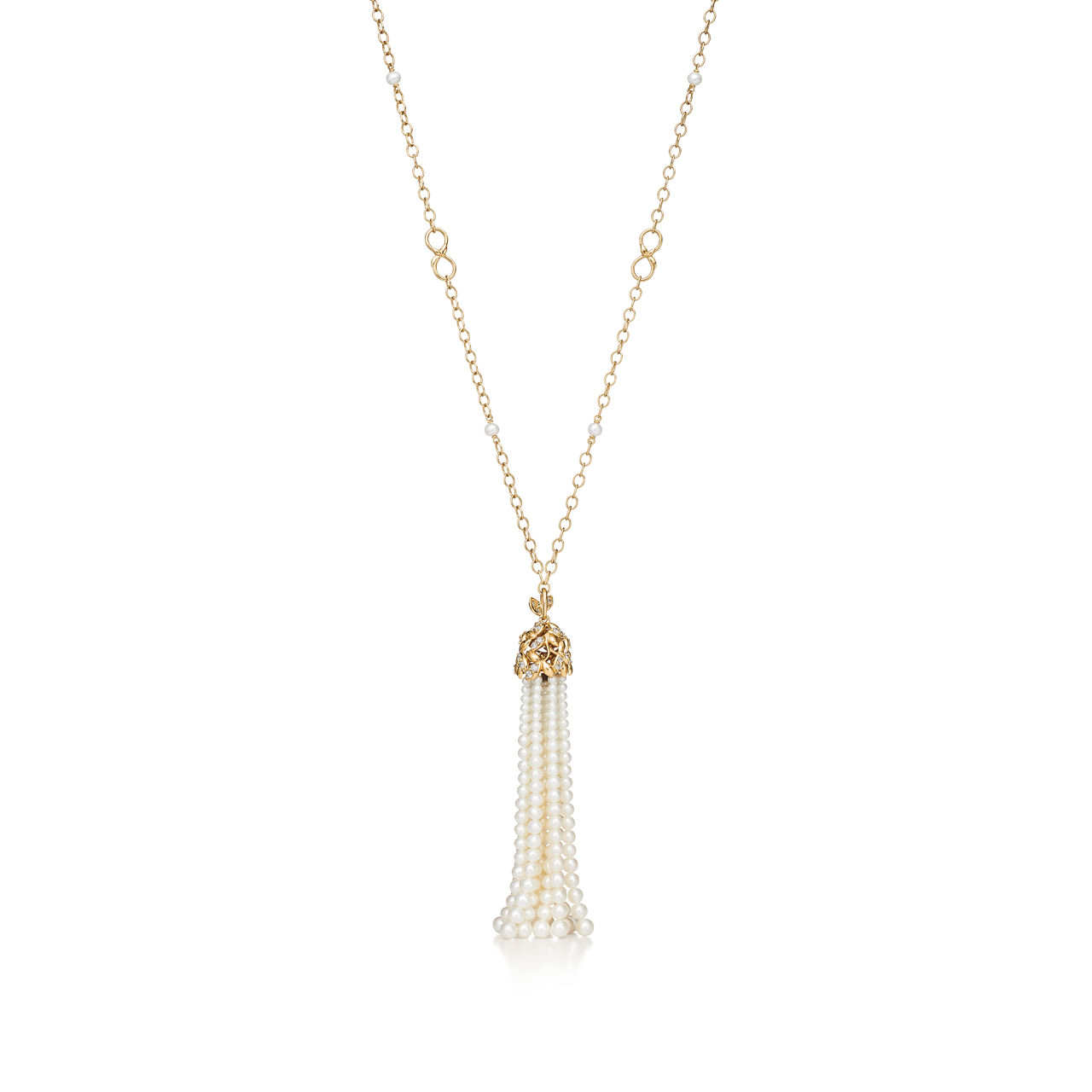 Paloma Picasso®:Olive Leaf Pearl Tassel Necklace image number 2