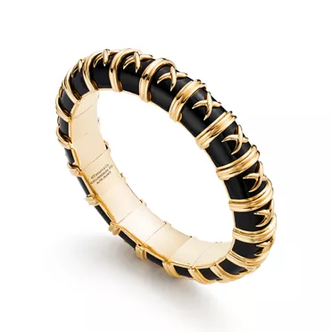 Enamel Collections:Bracelet in Yellow Gold with Black Enamel, 2