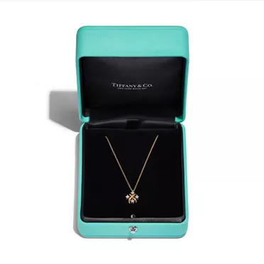 Sixteen Stone by Tiffany:Pendant in Yellow Gold and Platinum with Diamonds, 3