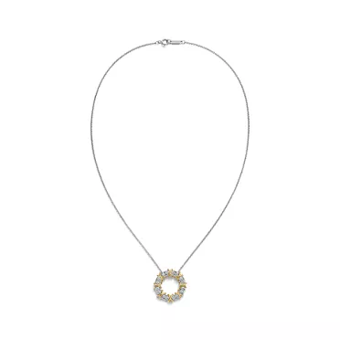 Sixteen Stone by Tiffany:Colgante circular de platino y oro amarillo con diamantes, 2