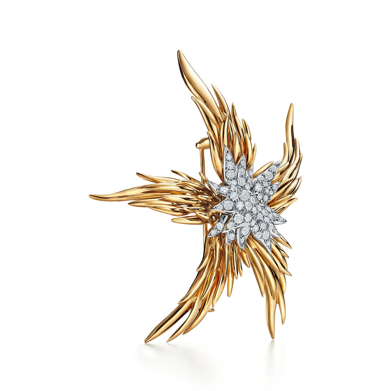 Tiffany & Co. Schlumberger:Paris Flames Brooch in Yellow Gold with Diamonds image number 2