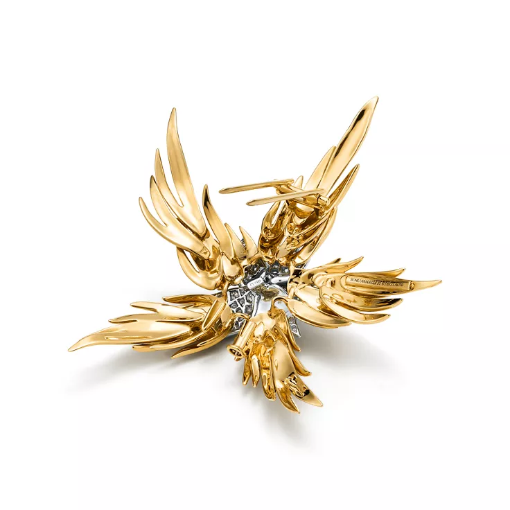 Tiffany & Co. Schlumberger:Paris Flames Brooch in Yellow Gold with Diamonds, 4