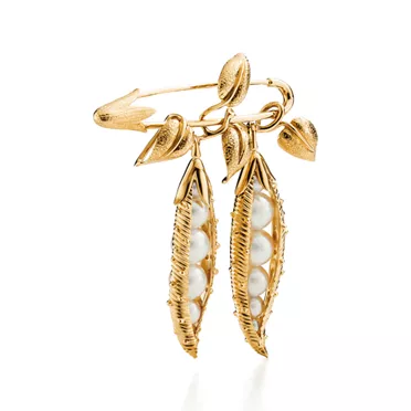 Jean Schlumberger by Tiffany:Peapod Brooch in Yellow Gold with Cultured Pearls, 2
