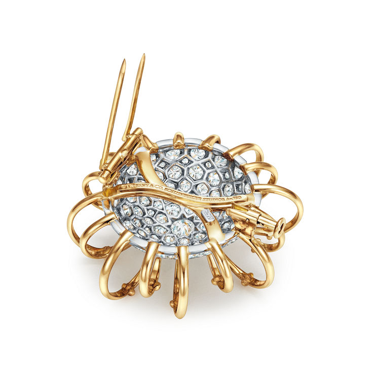 Tiffany & Co. Schlumberger:Apollo Brooch in Yellow Gold and Platinum with Diamonds image number 4