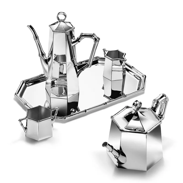 Bamboo:Tablett in Sterlingsilber, 1