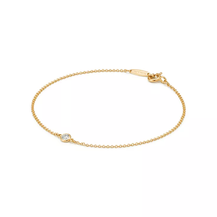 Elsa Peretti®:Diamonds by the Yard® Single Diamond Bracelet in Yellow Gold, 2
