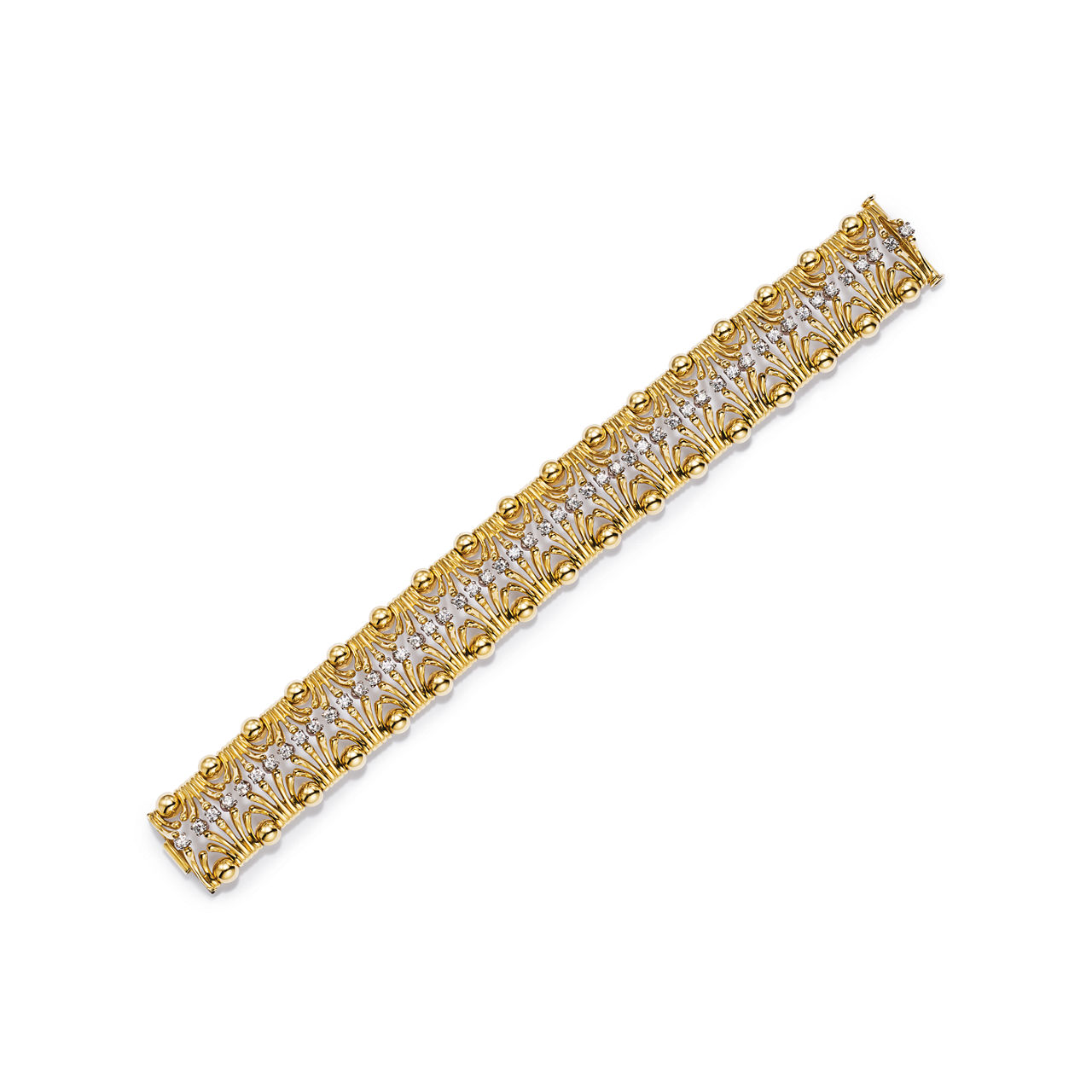 Jean Schlumberger by Tiffany:Hands Bracelet in Yellow Gold and Platinum image number 2