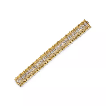 Jean Schlumberger by Tiffany:Hands Bracelet in Yellow Gold and Platinum, 2