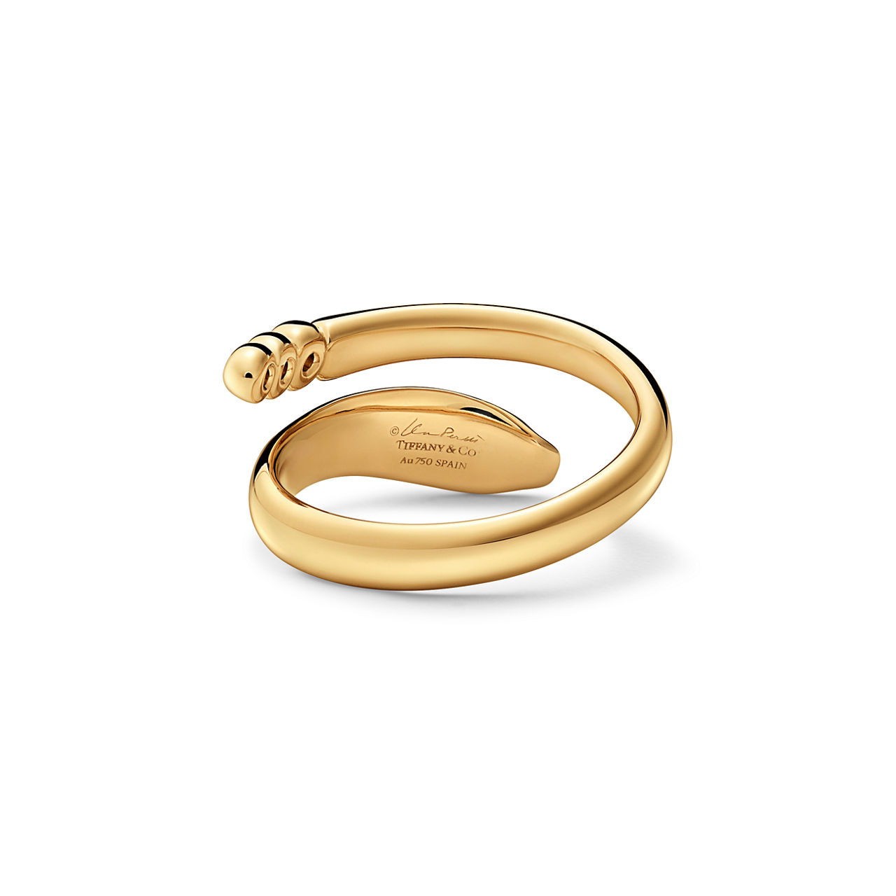 Elsa Peretti®:Snake Ring in Yellow Gold with Diamonds image number 3