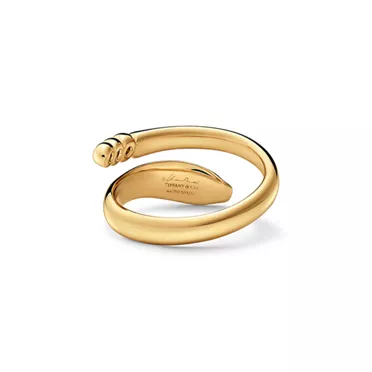 Elsa Peretti&reg;:Snake Ring in Yellow Gold with Diamonds, 3