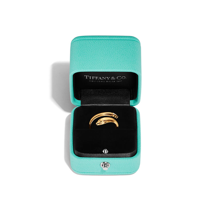 Collezione Elsa Peretti®:Anello Snake in oro giallo con diamanti numero immagine 4
