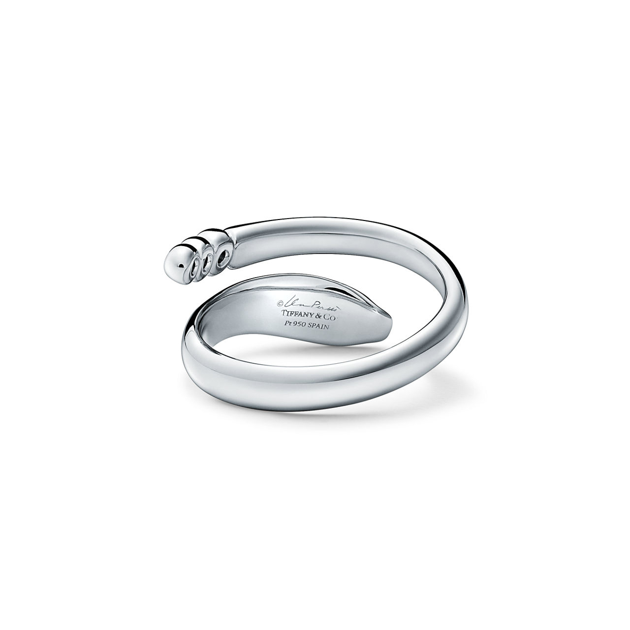 Elsa Peretti®:Snake Ring in Platinum image number 3
