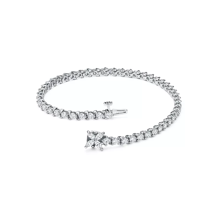 Tiffany Victoria®:Tennis Bracelet in Platinum with Diamonds, 5