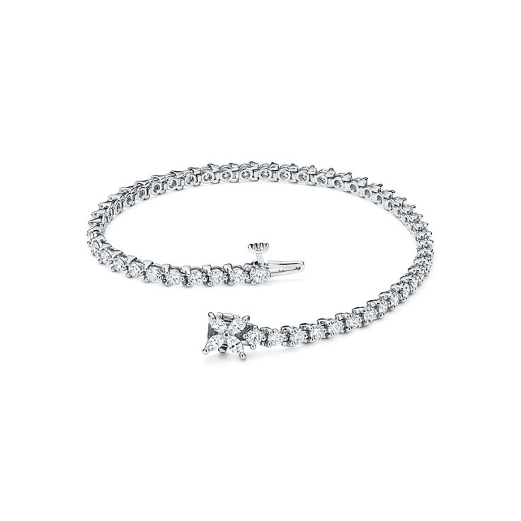 Tiffany Victoria®:Tennis Bracelet in Platinum with Diamonds image number 5