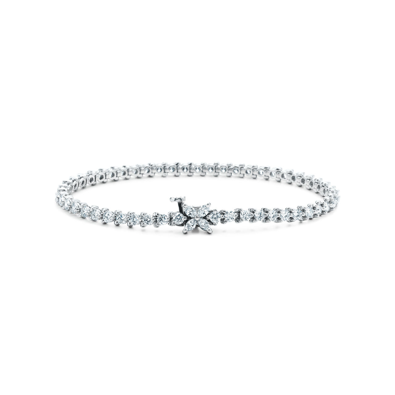 Tiffany Victoria®:Tennis Bracelet in Platinum with Diamonds image number 0