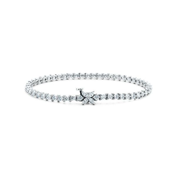 Tiffany Victoria®:Tennis Bracelet in Platinum with Diamonds