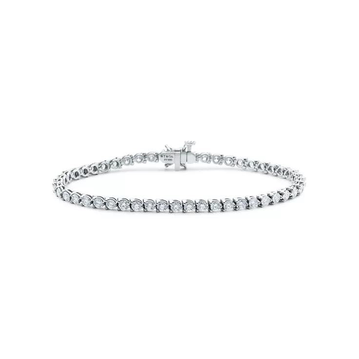 Tiffany Victoria®:Tennis Bracelet in Platinum with Diamonds, 1