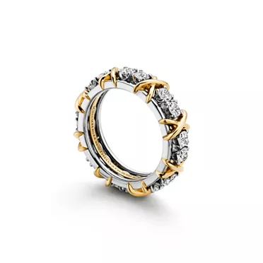 Sixteen Stone by Tiffany:Ring in Platinum and Yellow Gold with Diamonds, 3