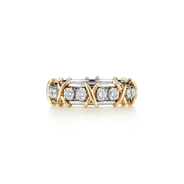 Collezione Sixteen Stone by Tiffany:Anello in oro giallo e platino con diamanti numero immagine 4