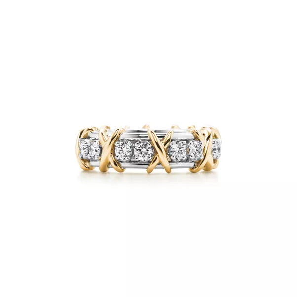 Ring in Platinum and Yellow Gold with Diamonds