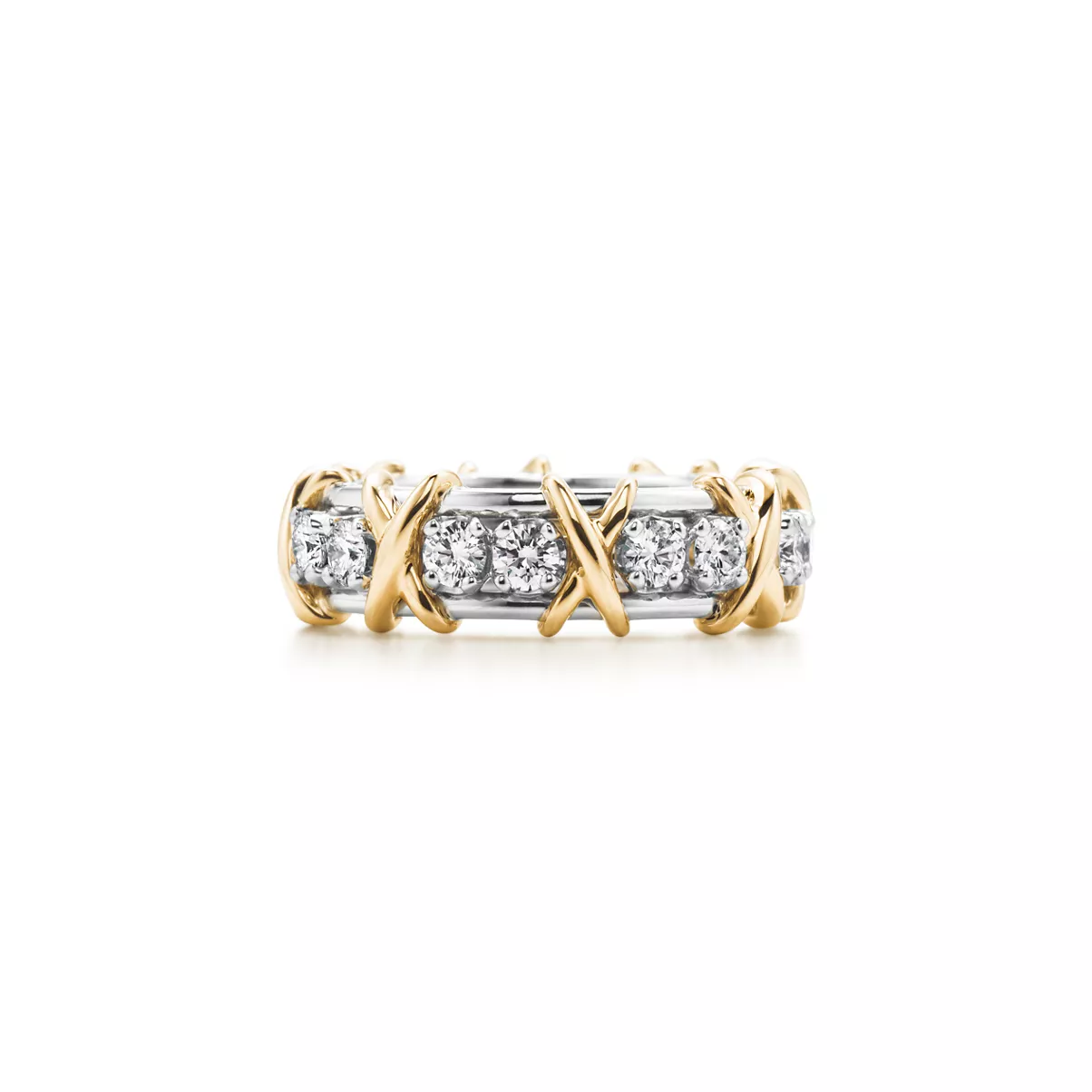 Ring in Platinum and Yellow Gold with Diamonds