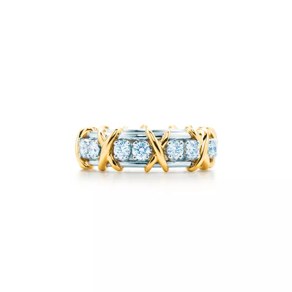 Ring in Platinum and Yellow Gold with Diamonds