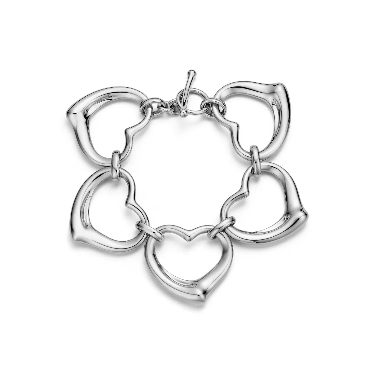 Open Heart Bracelet in Sterling Silver
