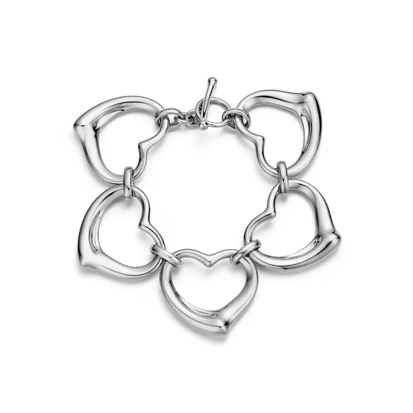 Open Heart Bracelet in Sterling Silver