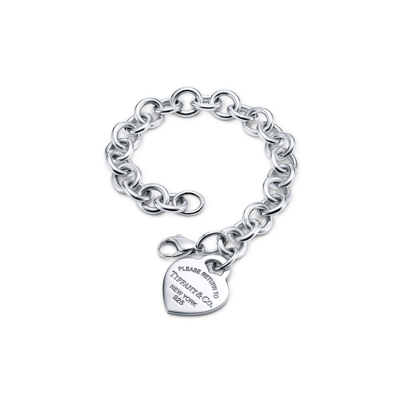 Return to Tiffany™:Heart Tag Charm Bracelet in Silver image number 2