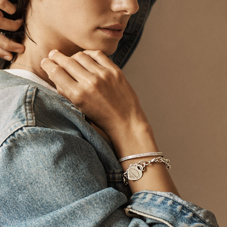 Return to Tiffany™:Armband mit Herzanhänger in Silber Bildnummer 5