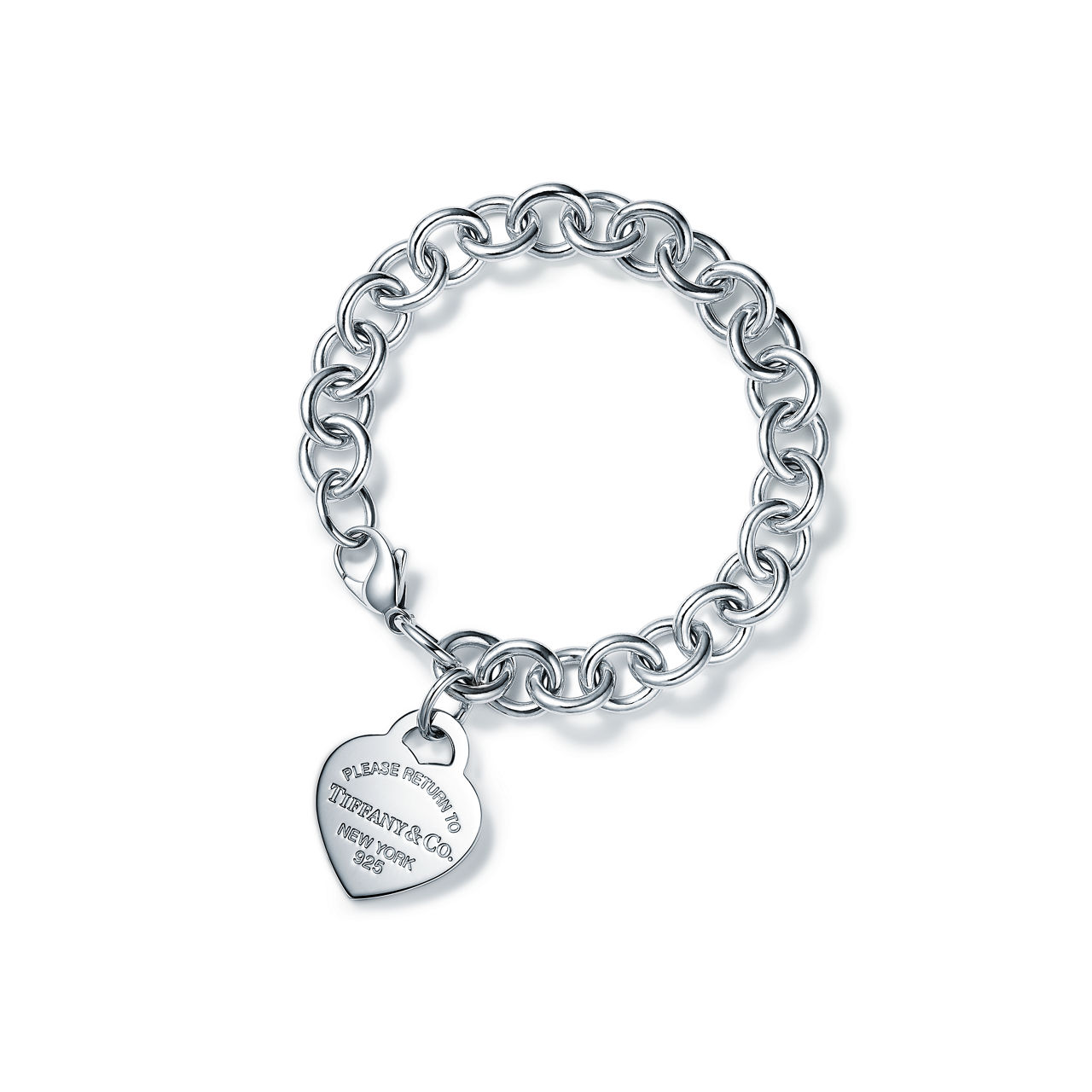 Return to Tiffany™:Heart Tag Charm Bracelet in Silver image number 0