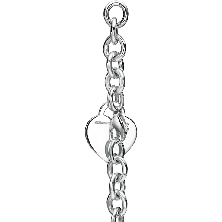 Return to Tiffany&reg;:Heart Tag Charm Bracelet in Silver, 4