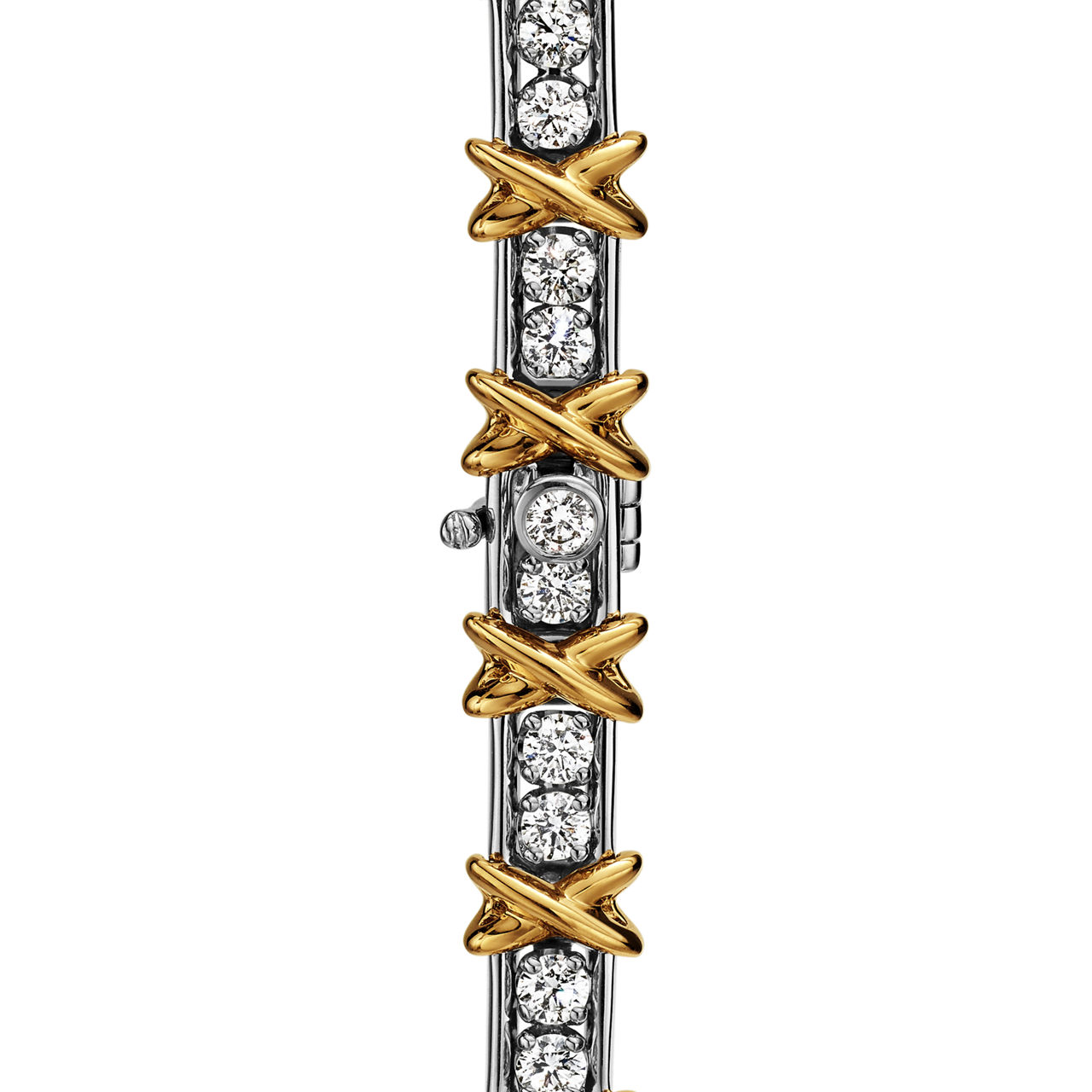 Jean Schlumberger by Tiffany:Sixteen Stone Bracelet in Platinum & Gold with Diamonds image number 2