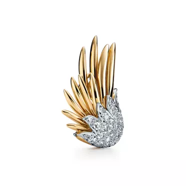 Schlumberger by Tiffany & Co.™:Orecchini a clip Flame in oro giallo e platino con diamanti, 2