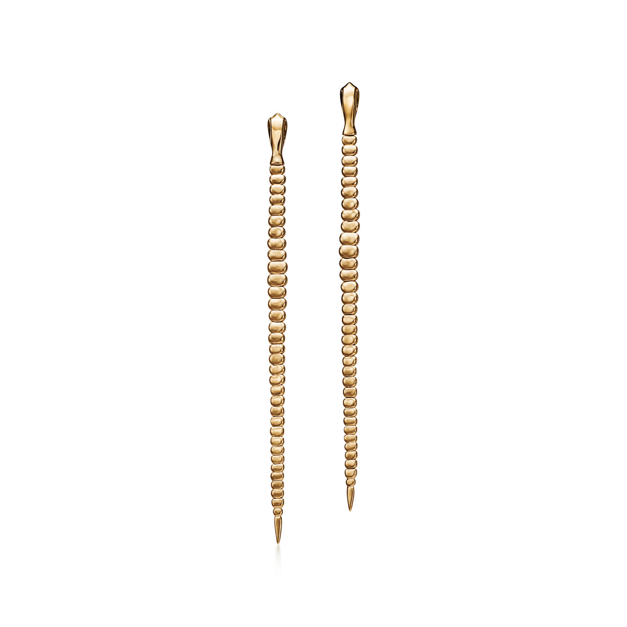 Snake Earrings in Yellow Gold