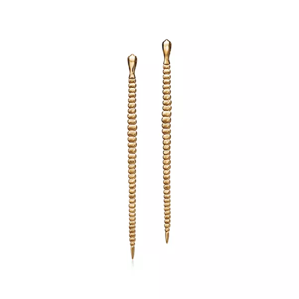 Snake Earrings in Yellow Gold