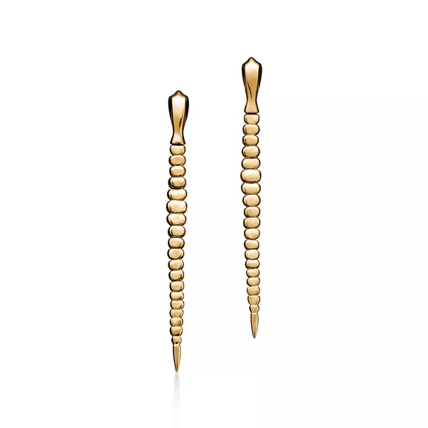Snake Earrings in Yellow Gold