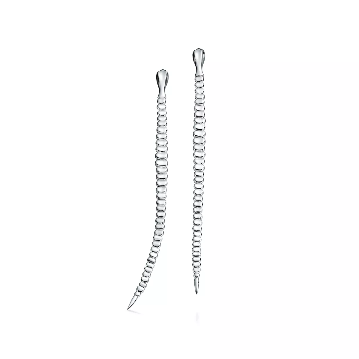 Snake Earrings in Sterling Silver