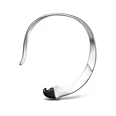 Elsa Peretti®:Claw Necklace in Sterling Silver with Black Nephrite Jade, 2