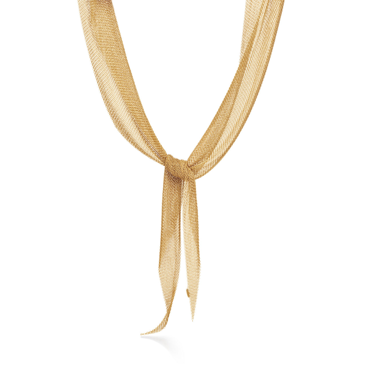 Elsa Peretti®:Mesh Scarf Necklace in Yellow Gold image number 2