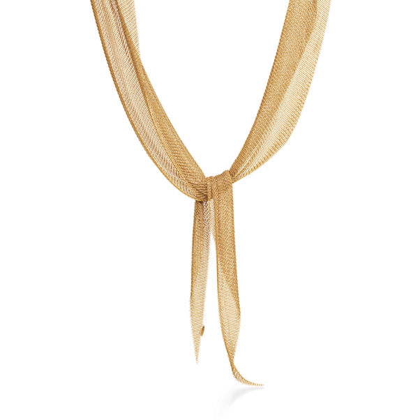 Elsa Peretti®:Mesh Scarf Necklace in Yellow Gold