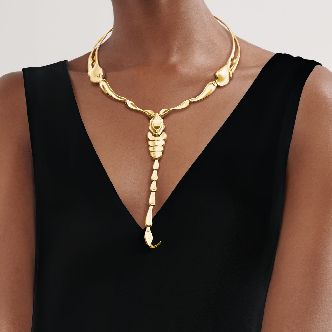 Scorpion Necklace in Yellow Gold