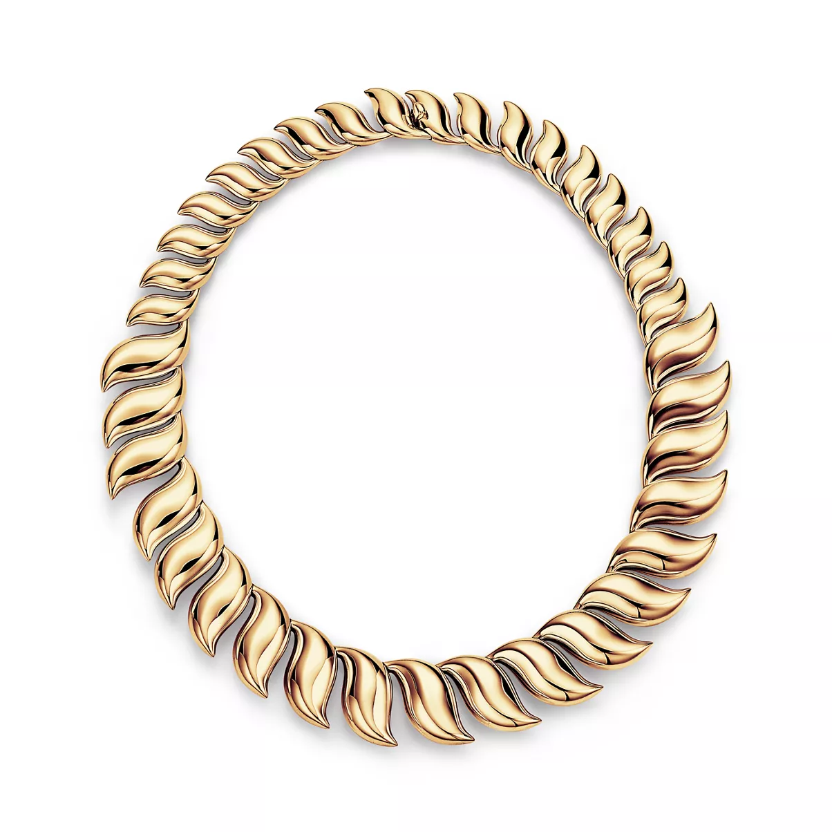 Collier plume en or jaune 18&nbsp;carats