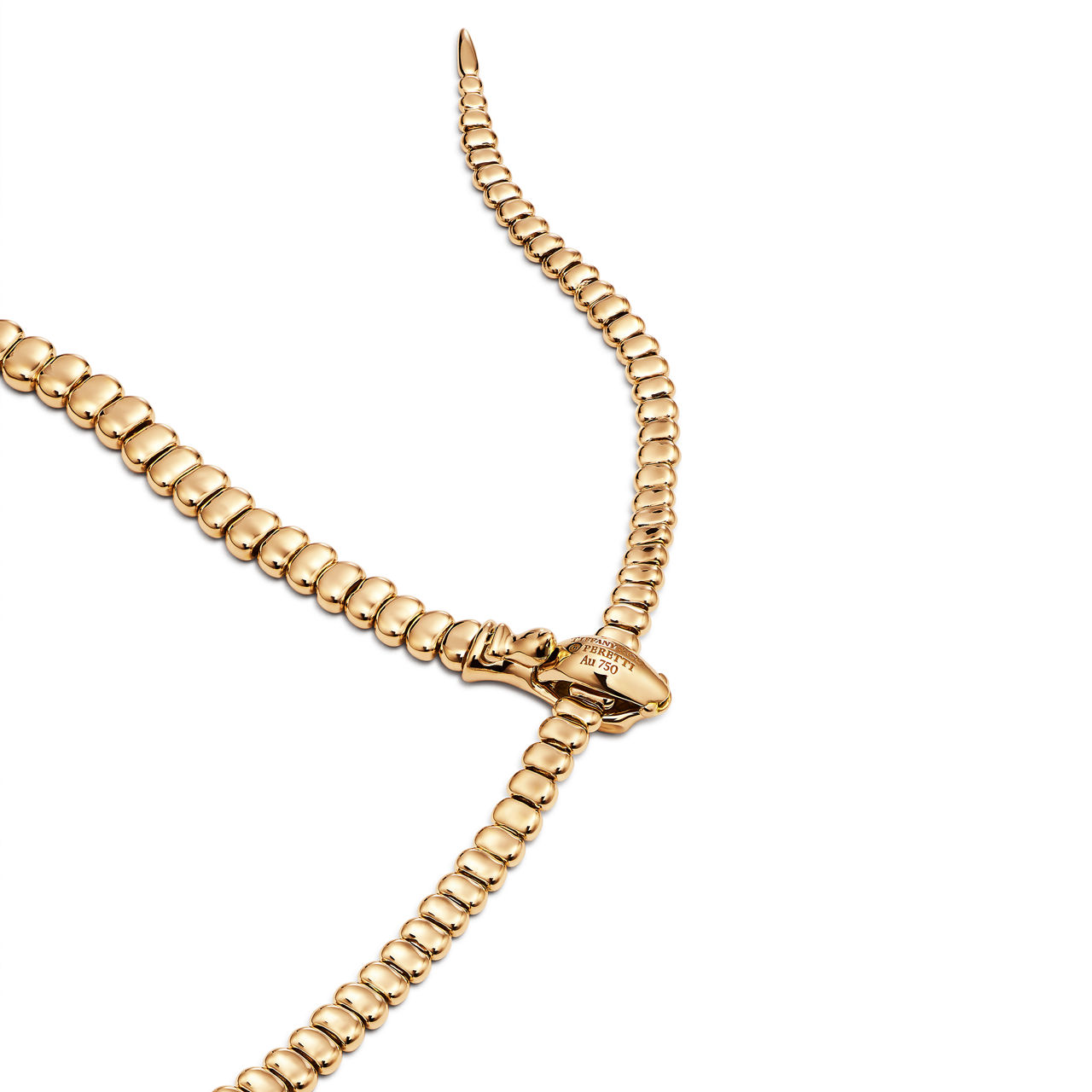 Elsa Peretti®:Snake Necklace in Yellow Gold image number 3