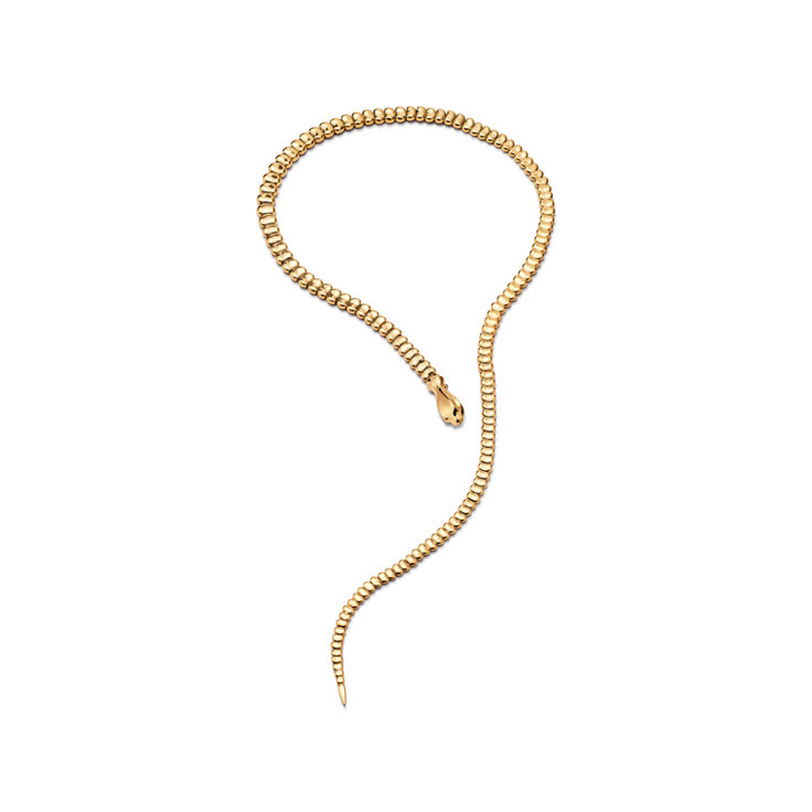 Elsa Peretti®:Snake Necklace in Yellow Gold image number 5