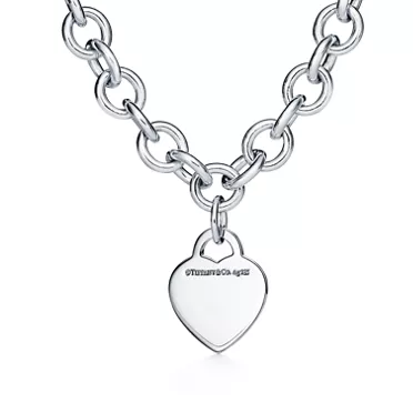 Return to Tiffany™:Collar de cadena de eslabones con insignia de corazón en plata, 2