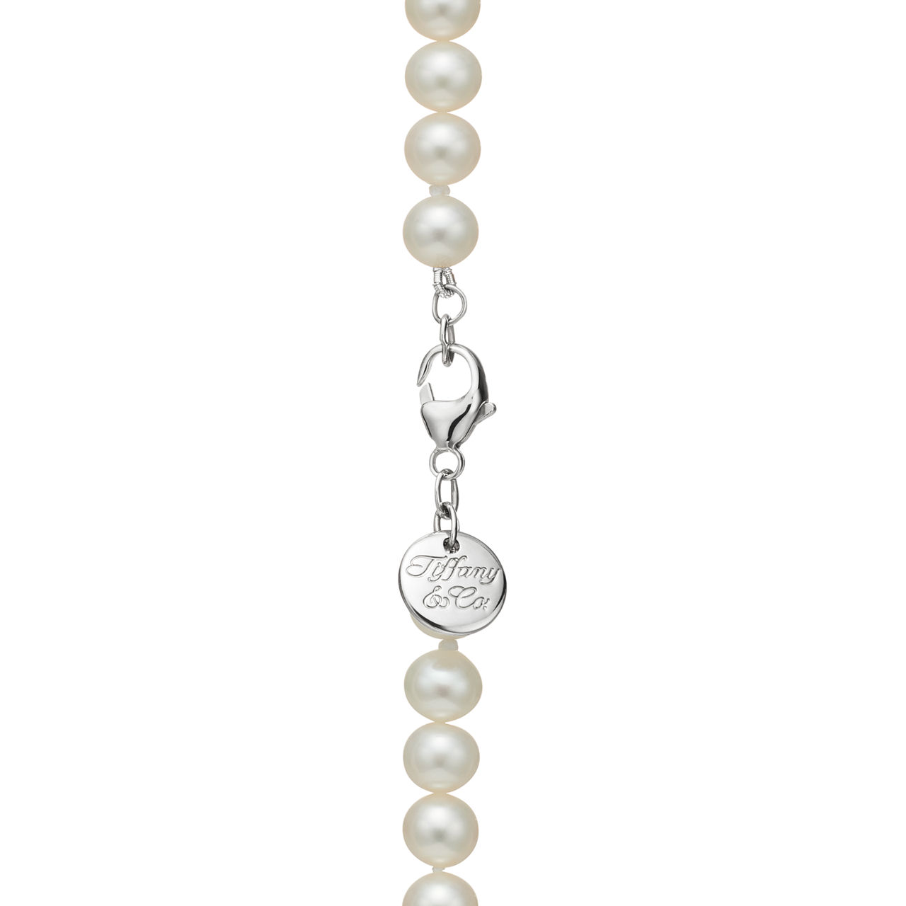 Ziegfeld Collection:Pearl Necklace with a Silver Clasp, 5-6 mm image number 3